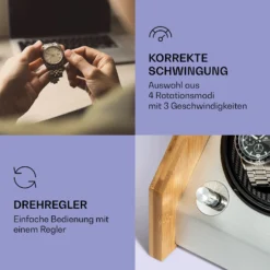 Garonne 2 Uhrenbeweger 1 Drehteller 2 Uhren 3 Speeds 4 Modi Bambus -Deutschland Klarstein Verkaufs-Shop 10036041 de 0003 logo