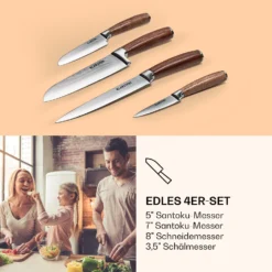 Kaito Damaszener Messerset 4-teilig Extra Scharf Griffe Aus Rosenholz -Deutschland Klarstein Verkaufs-Shop 10036059 de 0003 logo