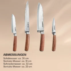 Kaito Damaszener Messerset 4-teilig Extra Scharf Griffe Aus Rosenholz -Deutschland Klarstein Verkaufs-Shop 10036059 de 0006 logo