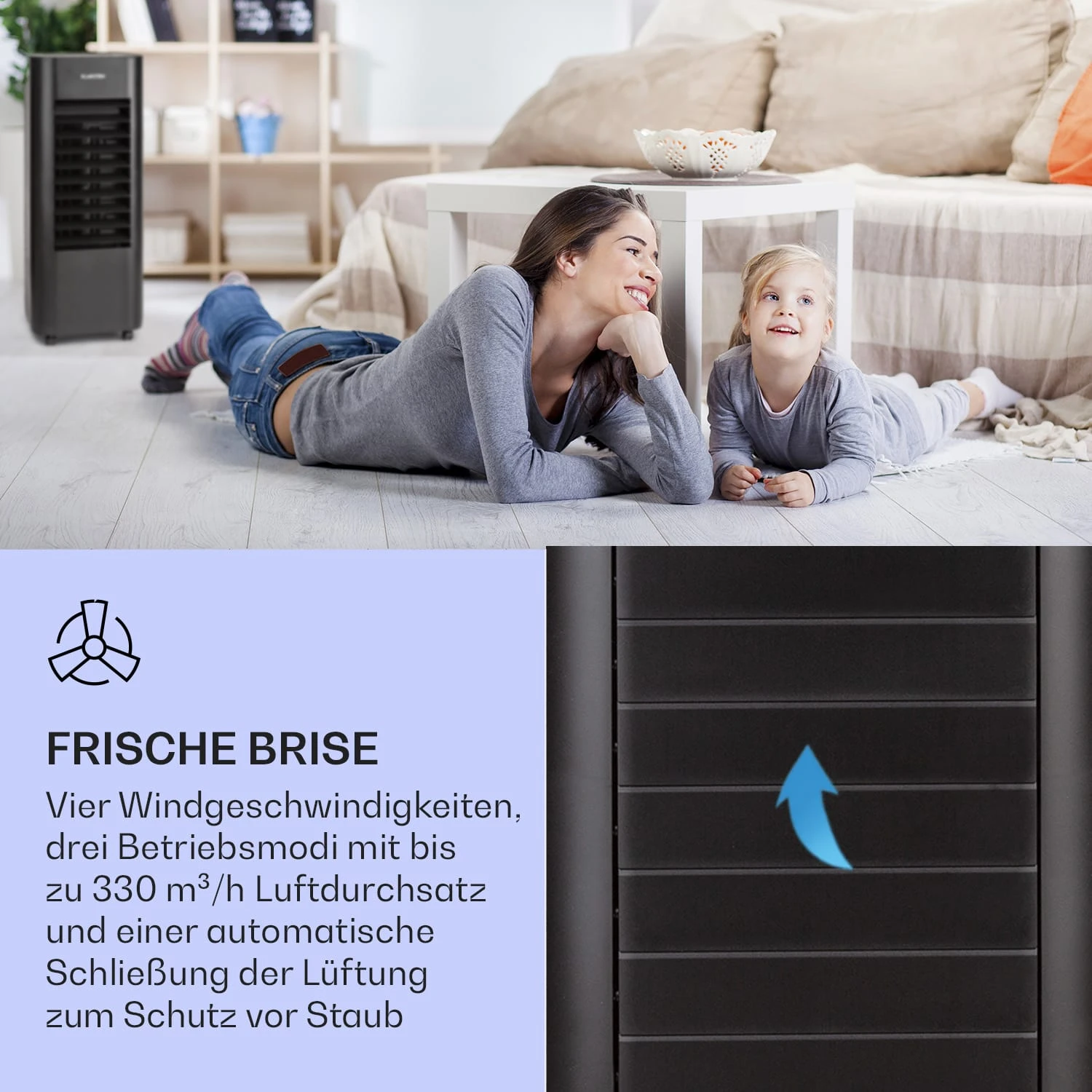 IceWind Max 3-in-1 Luftkühler 330 m³/h 60W 6 Ltr Timer Fernbedienung IceWind Max 3-in-1 Luftkühler 330 M³/h 60W 6 Ltr Timer Fernbedienung -Deutschland Klarstein Verkaufs-Shop 10036068 de 0002 logo