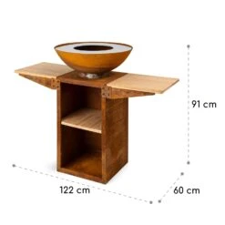 Savage 2.0 Tall Feuerschale Mit Grill Bambus-Seitentische Inkl. Wetterschutz -Deutschland Klarstein Verkaufs-Shop 10036087 yy 0009 logo