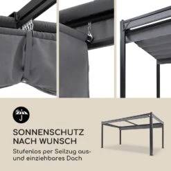 Pantheon Cortina Pergola Ersatzdach 200 G/m² Polyester-Tuch 3x4 M Inkl. Seilzug -Deutschland Klarstein Verkaufs-Shop 10036117 de 0003 logo