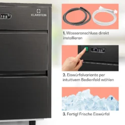 Powericer XL Eiswürfelmaschine 20 Kg/Tag 145 Watt -Deutschland Klarstein Verkaufs-Shop 10036152 de 0004 usp