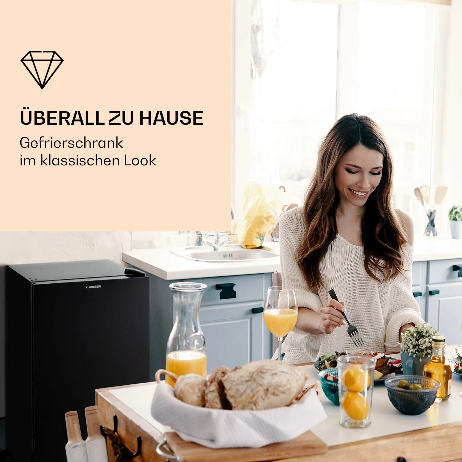 Pluto 60L Gefrierschrank 4-Sterne 60 Liter bis -18 °C Pluto 60L Gefrierschrank 4-Sterne 60 Liter Bis -18 °C -Deutschland Klarstein Verkaufs-Shop 10036160 de 0002 logo