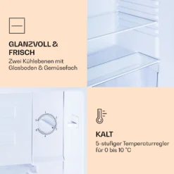 CoolArt 79L Kühl-Gefrier-Kombination EEK F Gefrierfach 9l Designtür -Deutschland Klarstein Verkaufs-Shop 10036182 de 0005 logo