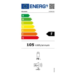 CoolArt 79L Kühl-Gefrier-Kombination EEK F Gefrierfach 9l Designtür -Deutschland Klarstein Verkaufs-Shop 10036182 energy label