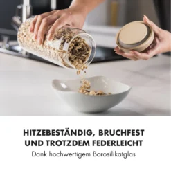 Glaswerk Lovage Vorratsgläser 1,1 L 3er Set Borosilikatglas Akazienholzdeckel Silikon 2 Glaswerk Lovage Vorratsgläser 1,1 L 3er Set Borosilikatglas Akazienholzdeckel Silikon -Deutschland Klarstein Verkaufs-Shop 10036356 de 0003 logo