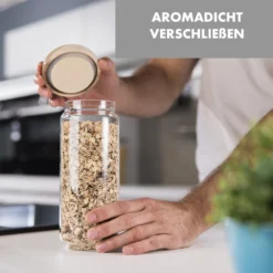 Glaswerk Lovage Vorratsgläser 1,1 L 3er Set Borosilikatglas Akazienholzdeckel Silikon 3 Glaswerk Lovage Vorratsgläser 1,1 L 3er Set Borosilikatglas Akazienholzdeckel Silikon -Deutschland Klarstein Verkaufs-Shop 10036356 de 0004 logo