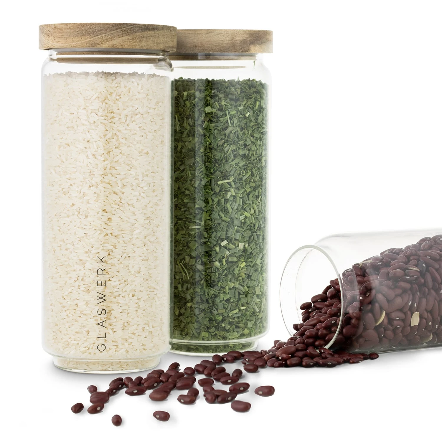 Glaswerk Lovage Vorratsgläser 1,1 l 3er Set Borosilikatglas Akazienholzdeckel Silikon Glaswerk Lovage Vorratsgläser 1,1 L 3er Set Borosilikatglas Akazienholzdeckel Silikon -Deutschland Klarstein Verkaufs-Shop 10036356 yy 0001 titel