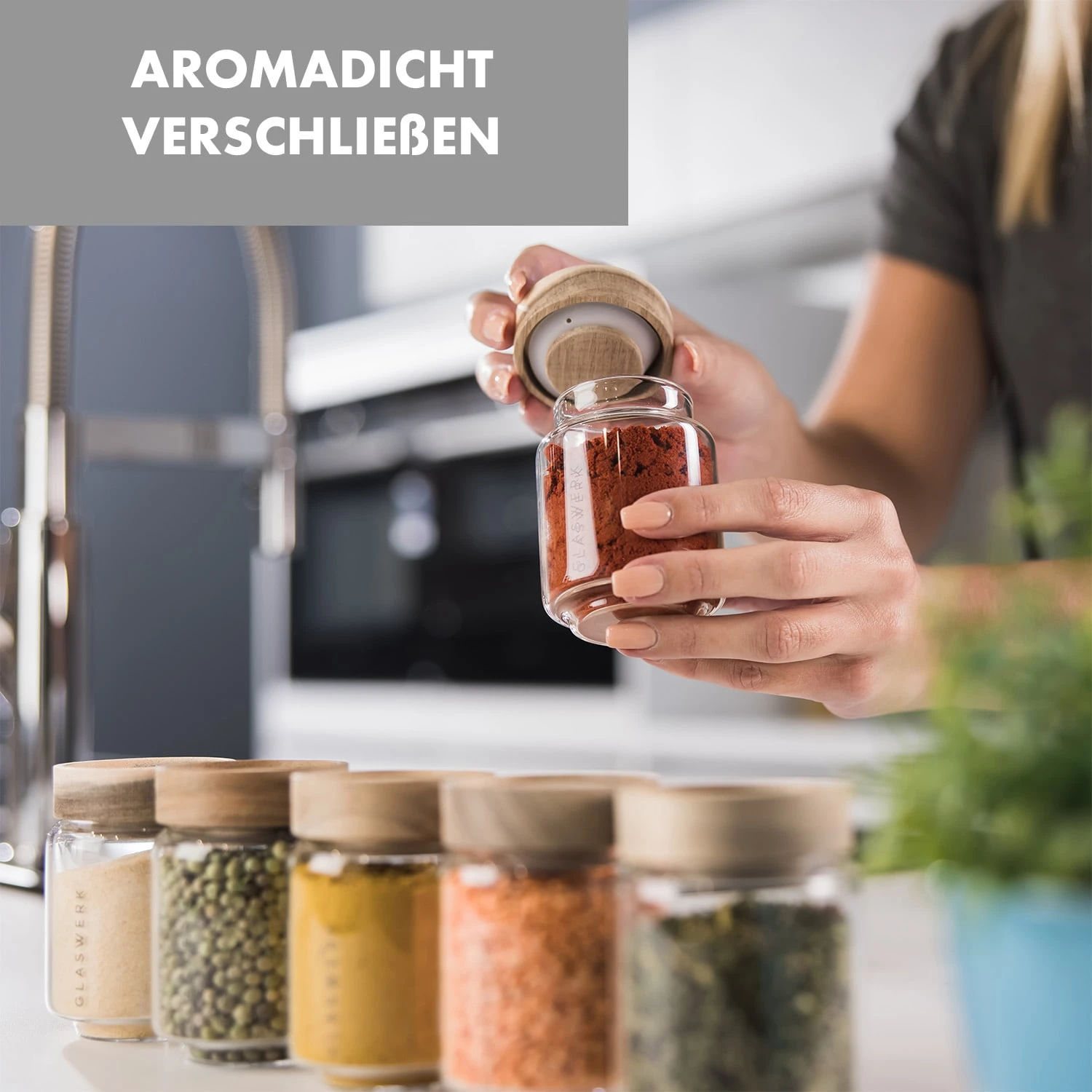 Glaswerk Cassia Gewürzgläser 6 St. 130 ml Borosilikatglas Holzdeckel luftdicht Glaswerk Cassia Gewürzgläser 6 St. 130 Ml Borosilikatglas Holzdeckel Luftdicht -Deutschland Klarstein Verkaufs-Shop 10036357 de 0004 logo