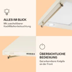 Victoria Dunstabzugshaube 60cm Retro-Design 644,5m³/h 2 LED-Lampen -Deutschland Klarstein Verkaufs-Shop 10036447 de 0004 logo