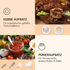 Mighty Mince Elektrischer Fleischwolf 500 - 1361 Watt 3 Lochscheiben -Deutschland Klarstein Verkaufs-Shop 10036478 de 0004 logo