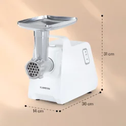 Mighty Mince Elektrischer Fleischwolf 500 - 1361 Watt 3 Lochscheiben -Deutschland Klarstein Verkaufs-Shop 10036478 yy 0008 logo