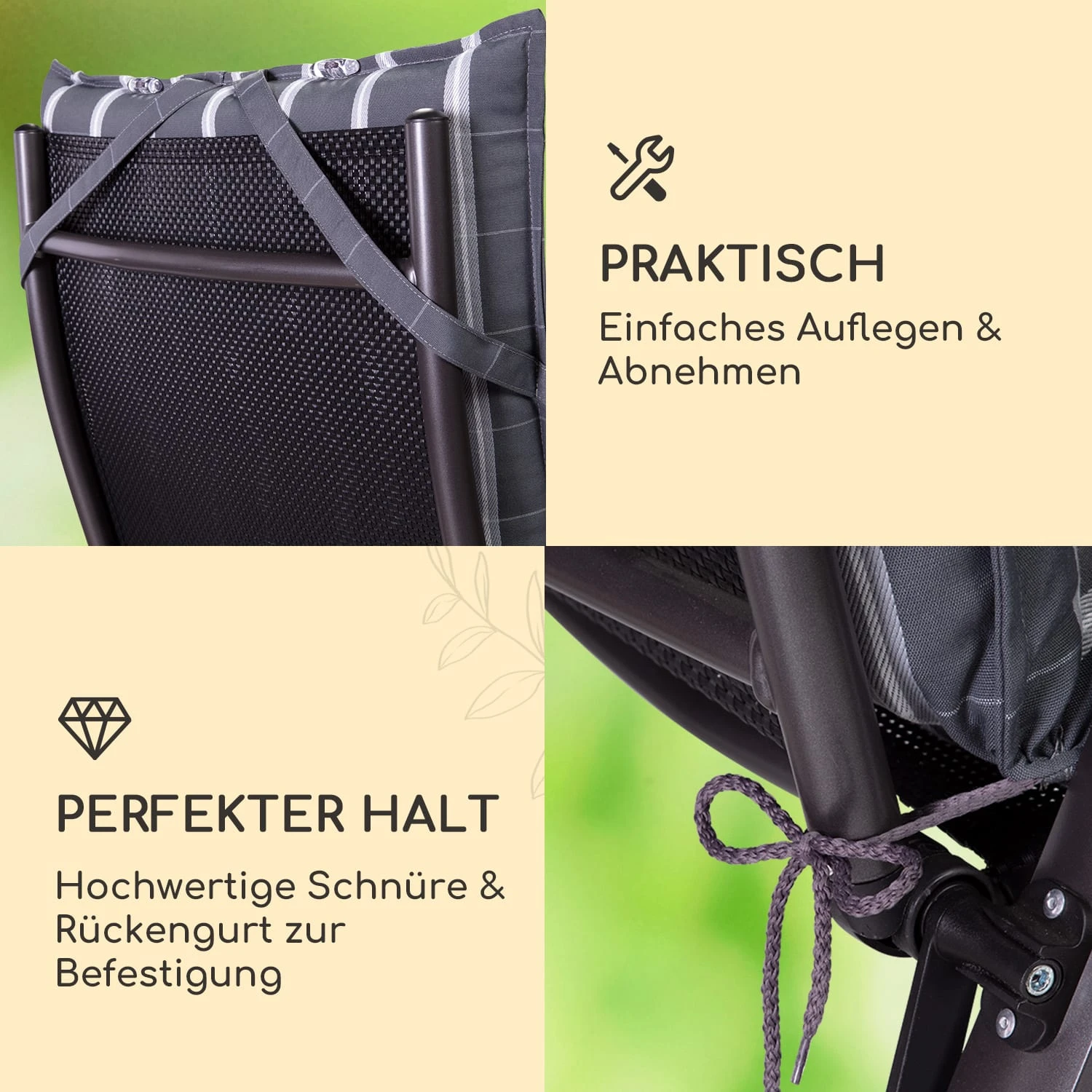 Sylt Polsterauflage Sesselauflage Kopfkissen Polyester 50x120x9cm Sylt Polsterauflage Sesselauflage Kopfkissen Polyester 50x120x9cm -Deutschland Klarstein Verkaufs-Shop 10036541 de 0003 usp