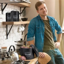 Georgia Vorratsbehälter 3er-Set Emaille-Stahlblech Vintage Rostfrei -Deutschland Klarstein Verkaufs-Shop 10037446 yy 0004 logo