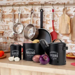 Georgia Vorratsbehälter 3er-Set Emaille-Stahlblech Vintage Rostfrei -Deutschland Klarstein Verkaufs-Shop 10037446 yy 0005 logo