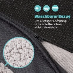 Balu Hundebett Hundekissen | Waschbar | Orthopädisch | Rutschfest | Atmungsaktiver Memory-Schaum | Größe L (100 X 10 X 65 Cm) -Deutschland Klarstein Verkaufs-Shop 10037566 de 0005 logo