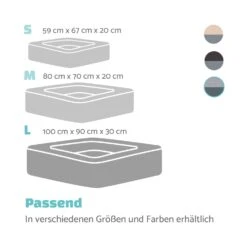 Emma Hundebett Hundekorb | Waschbar | Rutschfest | Atmungsaktiv | Wendematratze | Kissen | Größe L (100 X 30 X 90 Cm) -Deutschland Klarstein Verkaufs-Shop 10037612 de 0007 logo