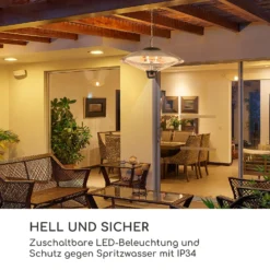 Heizsporn Deckenheizstrahler 60,5 Cm (Ø) LED-Lampe Fernbedienung -Deutschland Klarstein Verkaufs-Shop 10037732 de 0004 logo