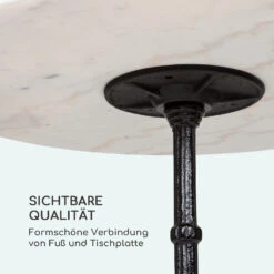 Patras Bistro-Tisch Marmortischplatte Ø60cm Gusseiserner Standfuß 5 Patras Bistro-Tisch Marmortischplatte Ø60cm Gusseiserner Standfuß -Deutschland Klarstein Verkaufs-Shop 10037740 de 0006 logo