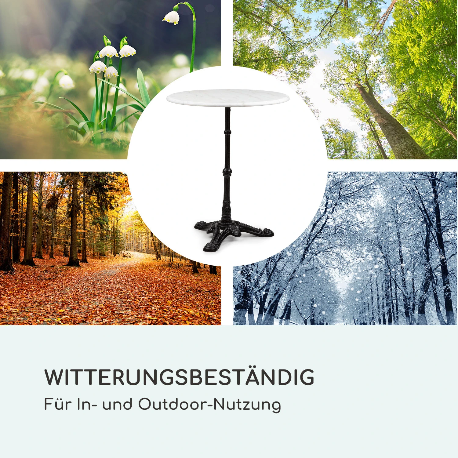 Patras Bistro-Tisch Marmortischplatte Ø60cm Gusseiserner Standfuß Patras Bistro-Tisch Marmortischplatte Ø60cm Gusseiserner Standfuß -Deutschland Klarstein Verkaufs-Shop 10037740 de 0007 logo