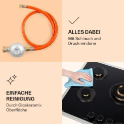 Goldflame 5 Prime Gaskochfeld 5-flammig Messing-Brenner Glaskeramik 5 Goldflame 5 Prime Gaskochfeld 5-flammig Messing-Brenner Glaskeramik -Deutschland Klarstein Verkaufs-Shop 10037808 de 0006 logo