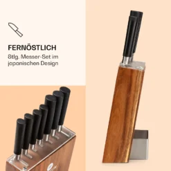 Kitano 8tlg. Messer-Set Mit Block 7 Messer Stahl Edler Holzblock -Deutschland Klarstein Verkaufs-Shop 10037814 de 0003 logo