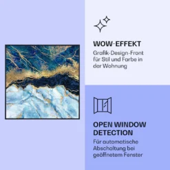 Wonderwall Air Art Smart Infrarotheizung Blauer Marmor 60x60cm 350W -Deutschland Klarstein Verkaufs-Shop 10037827 de 0006 logo