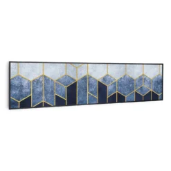 Wonderwall Air Art Smart Infrarotheizung Blaue Linie 120x30cm 350W