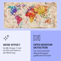 Wonderwall Air Art Smart Infrarotheizung Farbige Karte 120x60cm 700W -Deutschland Klarstein Verkaufs-Shop 10037882 de 0006 logo