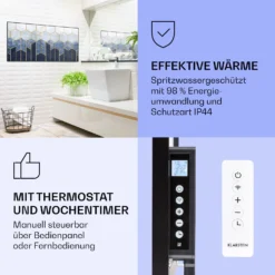 Wonderwall Air Art Smart Infrarotheizung Blaue Linie 120x60cm 700W -Deutschland Klarstein Verkaufs-Shop 10037909 de 0004 logo