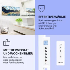 Wonderwall Air Art Smart Infrarotheizung Blauer Marmor 120x60cm 700W -Deutschland Klarstein Verkaufs-Shop 10037912 de 0004 logo