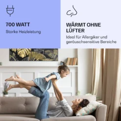 Wonderwall Air Art Smart Infrarotheizung Schwarzes Blatt 120x60cm 700W -Deutschland Klarstein Verkaufs-Shop 10037921 de 0005 logo
