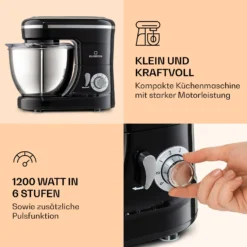 Bella Mini Rührmaschine 1200 W 6 Stufen 4 Liter Edelstahl Pulsfunktion -Deutschland Klarstein Verkaufs-Shop 10037980 de 0003 logo