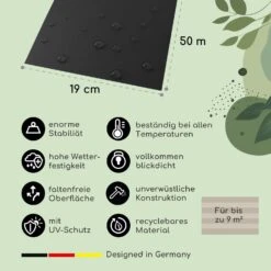 Sichtschutzstreifen Gartenzaun PVC 450 G/m² 50x19cm Clips -Deutschland Klarstein Verkaufs-Shop 10037983 de 0003 usp