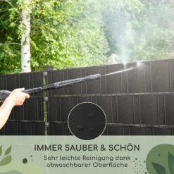 Sichtschutzstreifen Gartenzaun PVC 450 G/m² 50x19cm Clips -Deutschland Klarstein Verkaufs-Shop 10037983 de 0005 usp