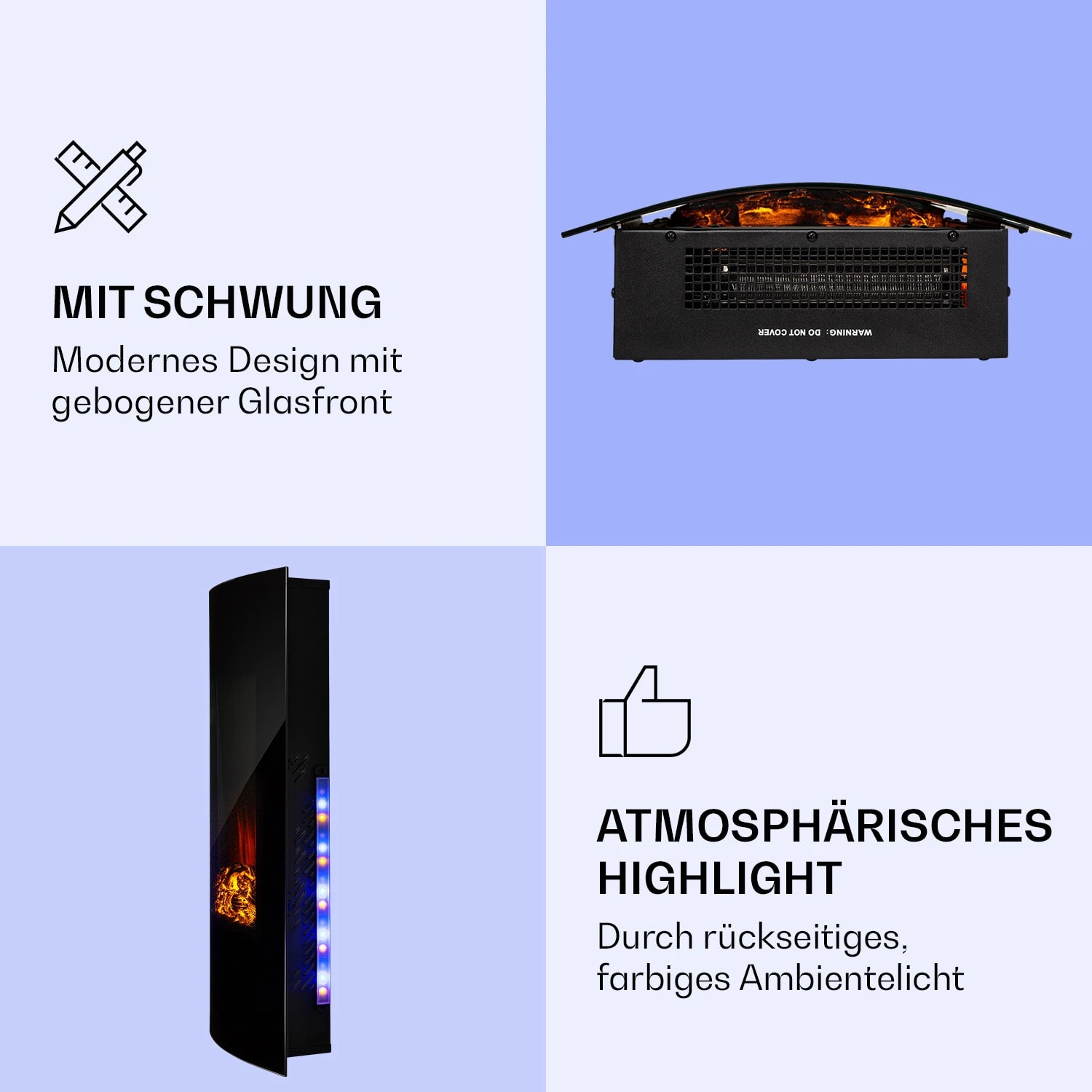 Klarstein Lamington Elektrokamin 2000 W LED-Flammen Heizlüfter Timer Ambientelicht Klarstein Lamington Elektrokamin 2000 W LED-Flammen Heizlüfter Timer Ambientelicht -Deutschland Klarstein Verkaufs-Shop 10038005 de 0003 logo