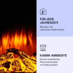 Klarstein Lamington Elektrokamin 2000 W LED-Flammen Heizlüfter Timer Ambientelicht 5 Klarstein Lamington Elektrokamin 2000 W LED-Flammen Heizlüfter Timer Ambientelicht -Deutschland Klarstein Verkaufs-Shop 10038005 de 0006 logo