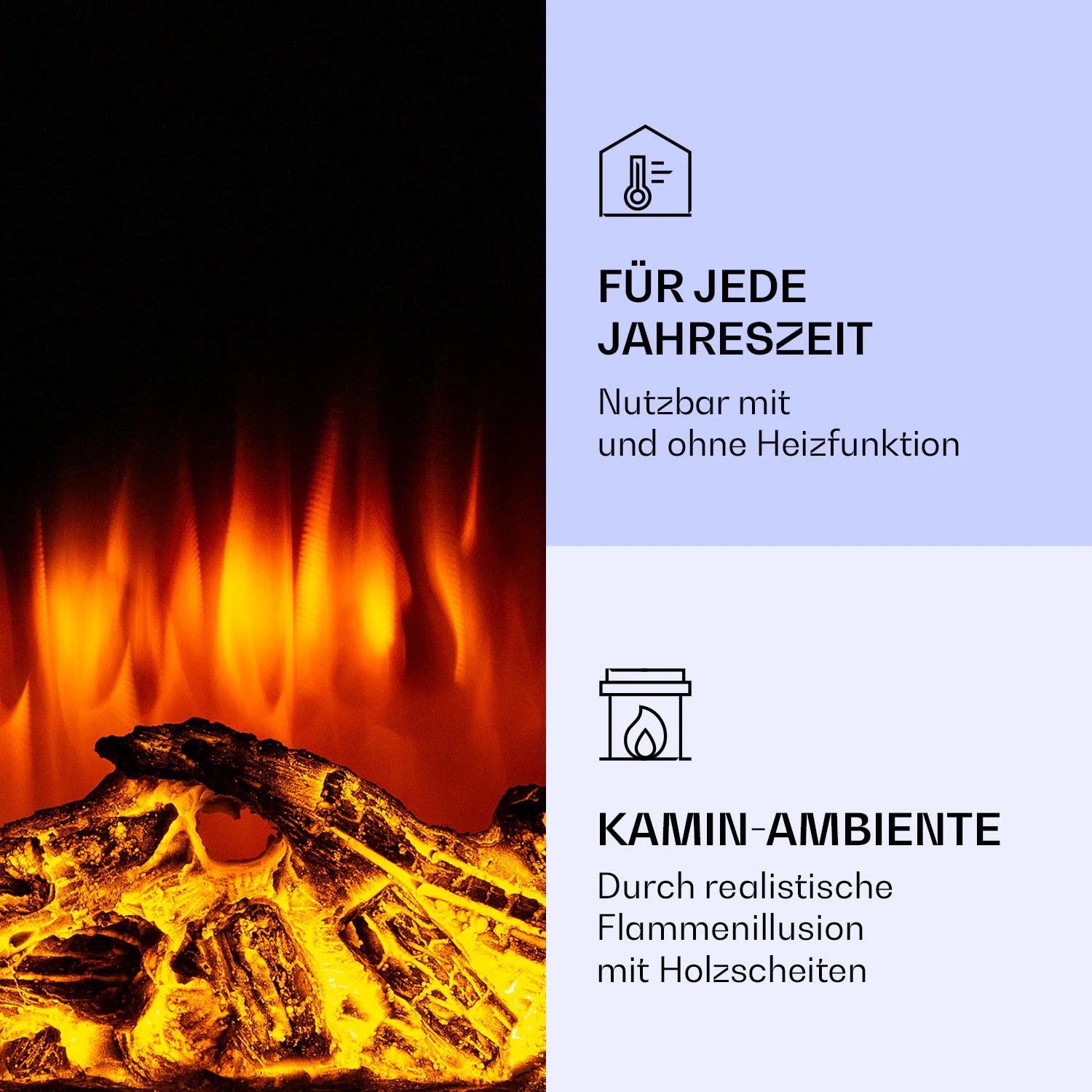 Klarstein Lamington Elektrokamin 2000 W LED-Flammen Heizlüfter Timer Ambientelicht Klarstein Lamington Elektrokamin 2000 W LED-Flammen Heizlüfter Timer Ambientelicht -Deutschland Klarstein Verkaufs-Shop 10038005 de 0006 logo