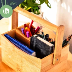 Schreibtischorganizer Tragegriff 4 Fächer 22,5x12x17cm Bambus 3 Schreibtischorganizer Tragegriff 4 Fächer 22,5x12x17cm Bambus -Deutschland Klarstein Verkaufs-Shop 10038011 yy 0004 logo