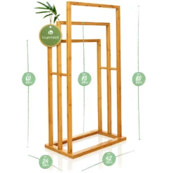 Handtuchhalter 3-fache Handtuchstange 42x80x24 Cm Treppenoptik Bambus -Deutschland Klarstein Verkaufs-Shop 10038030 yy 0006 logo