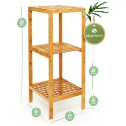 Regal Mehrzweckregal 3 Etagen 34x80x33cm (BxHxT) Kombinierbar Bambus -Deutschland Klarstein Verkaufs-Shop 10038052 yy 0007 logo