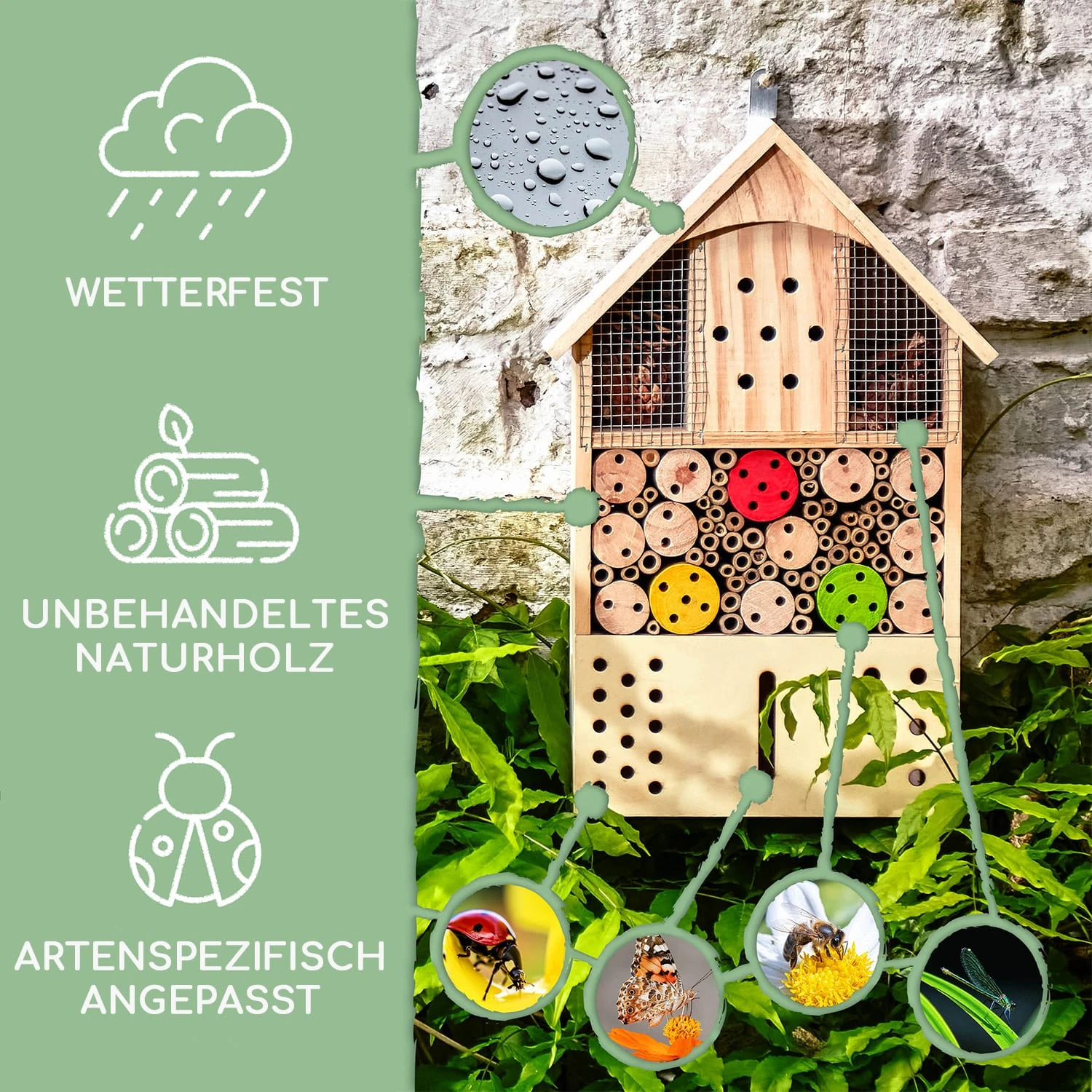 Insektenhotel mit Farbklecksen ganzjährig bewohnbar Pinienholz Insektenhotel Mit Farbklecksen Ganzjährig Bewohnbar Pinienholz -Deutschland Klarstein Verkaufs-Shop 10038053 de 0002 logo