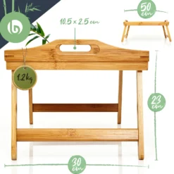 Serviertablett Multifunktional 50 X 23 X 30 Cm Klappbare Beine Bambus -Deutschland Klarstein Verkaufs-Shop 10038061 yy 0006 logo