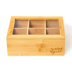 Teebox 6 Fächer 90 Teebeutel Kunststoff-Sichtfenster Bambus -Deutschland Klarstein Verkaufs-Shop 10038069 yy 0004 logo