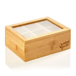 Teebox 6 Fächer 90 Teebeutel Kunststoff-Sichtfenster Bambus -Deutschland Klarstein Verkaufs-Shop 10038069 yy 0007 logo