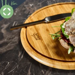 3er-Set Bambus-Frühstücksbrett Rund 25 X 1,6 X Cm (ØxH) Pflegeleicht -Deutschland Klarstein Verkaufs-Shop 10038082 yy 0005 logo
