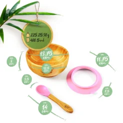 Kindergeschirr Mit Bambusschale Und Löffel 400 Ml Inkl. Saugnapf Ø: 13,7 Cm -Deutschland Klarstein Verkaufs-Shop 10038085 yy 0006 logo