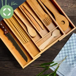 Besteckkasten 5-7 Fächer Max. 40 X 5 X 35,5 Cm Bambus -Deutschland Klarstein Verkaufs-Shop 10038140 yy 0003 logo
