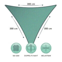 Dreieckiges Sonnensegel 3x3x3 M Befestigungsringe PE Luftdurchlässig -Deutschland Klarstein Verkaufs-Shop 10038147 de 0006 logo